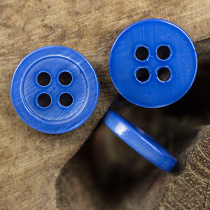 蓝色衬衣衬衫纽扣宝石蓝烤漆工艺珍珠贝壳扣子细边设计师手工diy