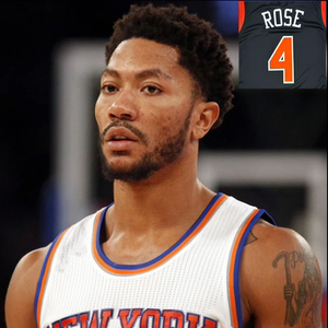 sw热压款 尼克斯队4# 德里克罗斯篮球服 rose 男女城市版球衣球裤