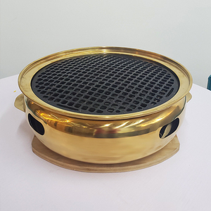 日式电烤炉商用上排烟烤肉店烤肉炉加热管烧烤炉圆形韩式烤肉锅