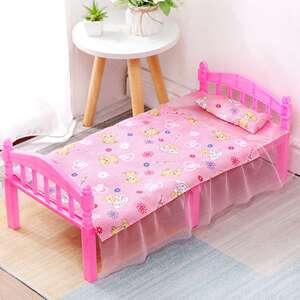 60厘米娃娃床60cm公主双人睡床女孩洋娃娃bjd3分超大娃娃卧室家具