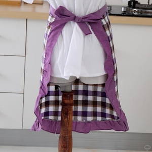 围裙半身大人夏季全棉厨房家用花边半截围腰时尚家务小工作服