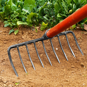 农用耙子锰钢平地松土铁耙子猪八戒九齿钉耙搂草工具翻土农具耙子