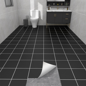 卫生间防水地贴厕所地面瓷砖翻新改造浴室地板贴防滑耐磨自粘贴纸