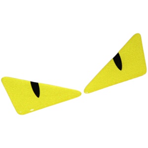 新款uy125t头罩贴纸小恶魔眼反光个性改装贴花