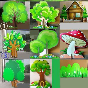 舞台演出树道具开门diy植物主题装扮装饰自创走秀桑树松树苹果树