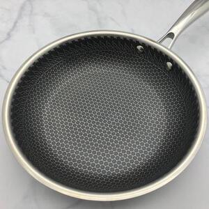 304悬浮蜂窝全花平底不粘锅煎盘煎锅20/24/28cm德国工艺