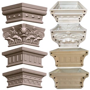 方形柱头模具罗马方墩柱头脚收口模具grc塑钢水泥构件自制现浇别