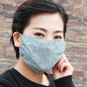 网红蕾丝口罩性感情趣黑镂女士a纱网面罩款防护宽松面纱色空时包