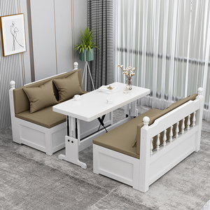 实木沙发床客厅小户型卡座床两用可折叠沙发多功能家用收纳储物床