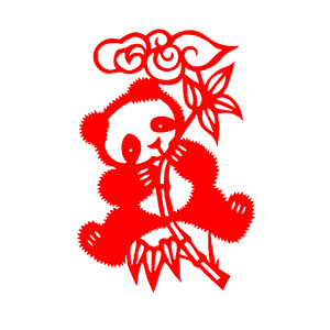 新款熊猫剪纸手工艺术成品儿童幼儿园窗花中国风特色礼品送老外