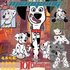 101斑点狗2022网红车贴后面 101忠狗二次元电动车贴纸 摩托车贴纸