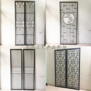 承颜铁艺雕花屏风餐饮酒店镂空隔断墙装饰花格窗客厅玄关金属格栅