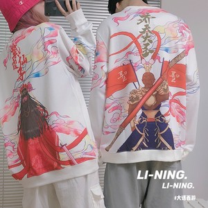 中国李宁ln大话西游联名男女满印卫衣秋潮牌至尊宝紫霞情侣套头衫