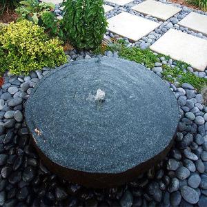 黑式山石景流水石钵涌泉水钵喷泉日庭院景zfq石园林山天然假原石