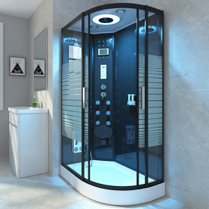 整体淋浴房一体式洗澡间家用卫生间隔断干湿分离沐浴房弧形浴室