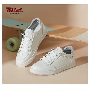 日泰低跟绑带2022年春款新款休闲运动板鞋小白鞋舒适平底女鞋