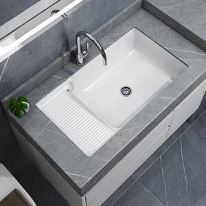 轻奢现代岩板浴室柜搓衣板盆子实木卫生间洗漱台洗脸盆柜智能定制