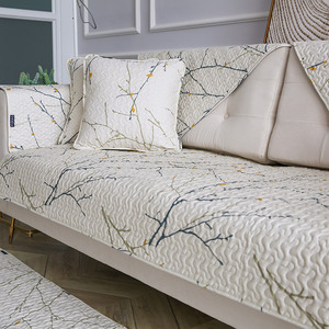 纯棉沙发垫四季通用高档防滑北欧沙发套罩简约现代全棉坐垫盖布巾