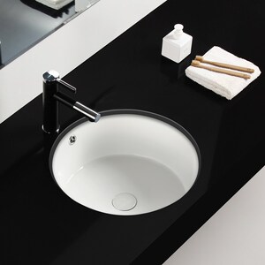 科勒直径40cm400宽纯圆形台下盆阳台洗手盆台盆嵌入式陶瓷洗脸盆4