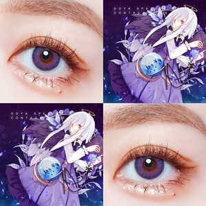 doya小直径显色美瞳恶魔目红蓝绿棕灰紫色cosplay艺术隐形眼镜tj