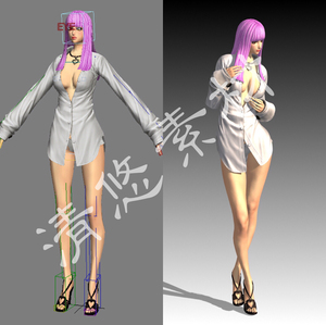 3dmax c4d人物模型 性感 妖艳 比基尼 绑定人体女模特FBX格式 084