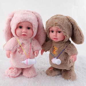 欧洲进口代日本lenle伶俐仿真娃娃玩具婴儿女孩洋娃娃软胶安抚陪