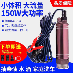 大功率抽油泵水泵柴油12v24v220v伏抽油神器电动油抽子加油神器