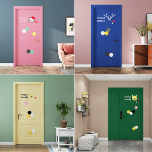 门板房门贴纸门贴全包翻新自粘卧室整张木门防水贴画衣柜装饰创意