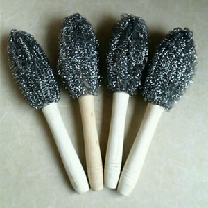 钢丝球铁刷子铁锅不锈钢丝刷长柄清洁刷铁丝刷子带柄刷锅厨房专用