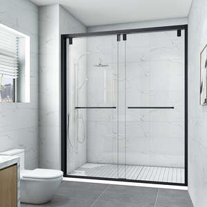 浴室三联推拉玻璃门