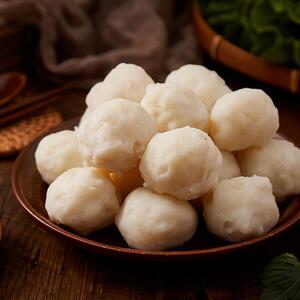 潮汕墨鱼丸冷冻手打花枝丸新鲜鱼丸子速冻墨斗丸海鲜火锅食材包邮