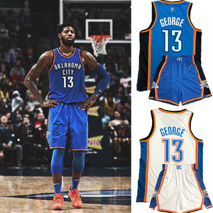 新赛季雷霆三少杜兰特威少哈登篮球服保罗乔治13号球衣运动背心男