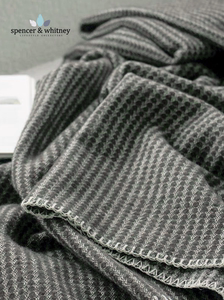 SPW无印良品羊毛毯华夫格盖毯纯羊毛保暖空调毯四季通用午睡毯