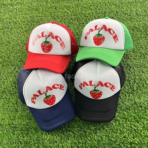 帽子男款时尚潮流大头围 Palace Strawberry Trucker Hat货车帽女