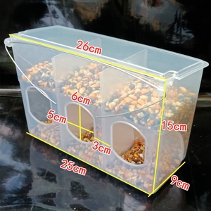 鸽子食盒鹦鹉食盆八哥虎皮玄凤鸟用防撒防溅内挂外挂食槽翻盖食盒