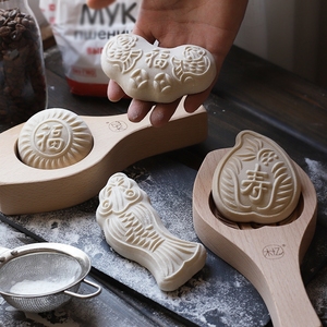 花馍造型模具蒸包子馒头神器家用花饽饽面食花样制作工具木质大号
