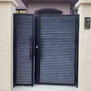 铁艺百叶大门庭院门别墅入户农村小院单双开门不锈钢围栏户外铁i