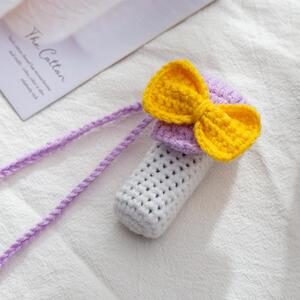 口红保护d手工编织套针织fiy钩针套毛线套材料包t挂脖送女友闺蜜