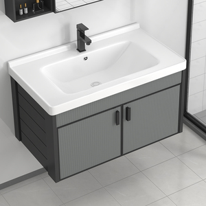 箭牌卫浴新款洗手盆一体挂墙式洗脸盆柜组合浴室陶瓷卫生间洗漱台