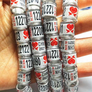 2021年鸽子脚环爱心环纪念环鸽子用品私人足环定制鸽环鸽具