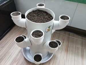 pvc水管花架 创意花盆种植 多肉绿萝多层花架 阳台种植架 diy花架