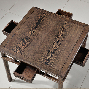 鸡翅木小方桌正方形家用红木八仙桌四方餐桌椅中式实木打牌棋牌桌