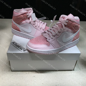 khaki24 air jordan 1 aj1 樱花粉数码粉潮流女神球鞋 cw5379-600