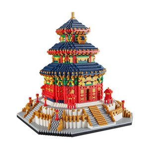 伟力yz088/089/090故宫太和殿微颗粒益智解压高难度建筑积木模型
