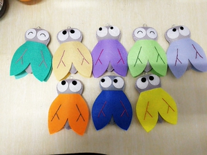 定制手工diy不织布成品昆虫类活动区环境布j置幼儿园作业知了蝉