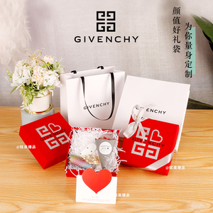 纪梵希givenchy专柜口红散粉空盒子礼盒包装纸袋手提袋礼品袋袋子