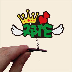 热卖边发夹头饰发光明星粉丝姓发卡胸针定制邓伦应援发21新款