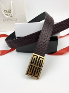 givenchy 纪梵希 男士休闲时尚腰带头层牛皮压纹针扣皮带