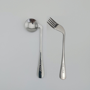 老人弯头勺子叉子喂饭卧床病人吃饭助食餐具器中风偏瘫残疾人助食