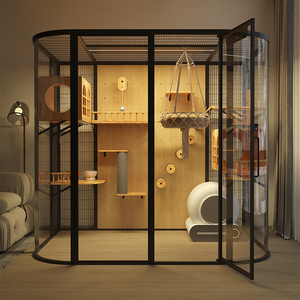 喵赞超大型定制全景猫别墅家用豪华大空间玻璃室内猫咪猫笼子猫屋